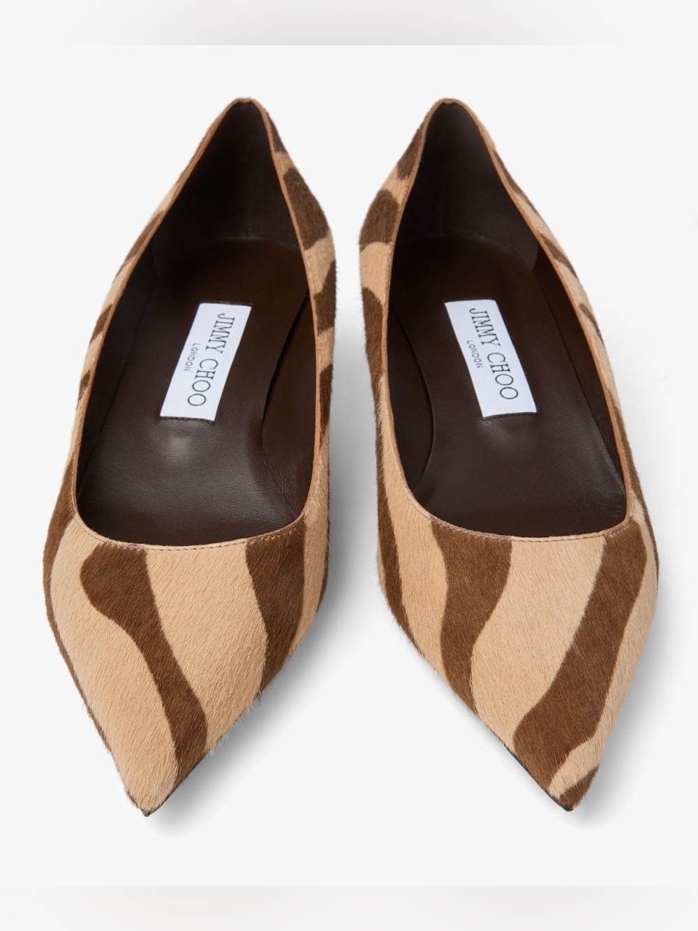 New Jimmy Choo Amelia 35 Chocolate Zebra Printed Pony Pumps $1,095 39.5 - Picture 3 of 14
